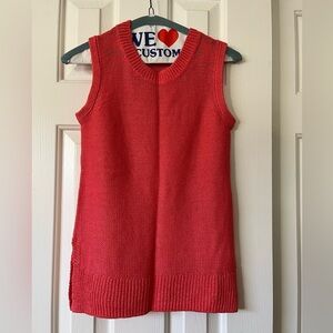 J. Crew Women's XS Petite Coral linen sweater vest, never worn